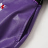 Black and Purple Leather Jacket Unisex Coats