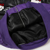 Black and Purple Leather Jacket Unisex Coats