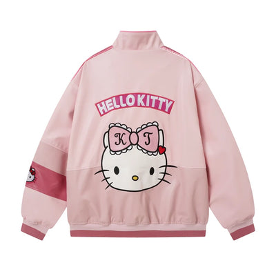 Pink Leather Jacket Unisex Coat