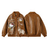 Brown Leather Jacket Unisex Coats