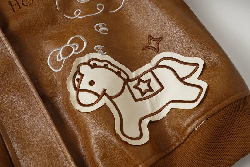 Brown Leather Jacket Unisex Coats