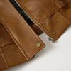 Brown Leather Jacket Unisex Coats