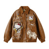 Brown Leather Jacket Unisex Coats