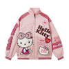 Pink Leather Jacket Unisex Coat