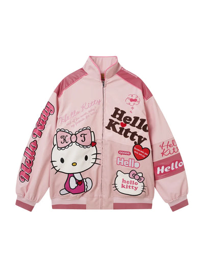 Pink Leather Jacket Unisex Coat