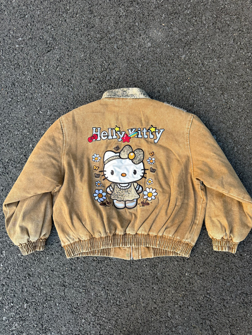 Brown Leopard Print Varsity Jacket Baseball Bomber Jacket