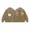 Brown Leopard Print Varsity Jacket Baseball Bomber Jacket