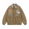 Brown Leopard Print Varsity Jacket Baseball Bomber Jacket