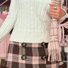 Blair Preppy Plaid Mini Skirt (Brown)
