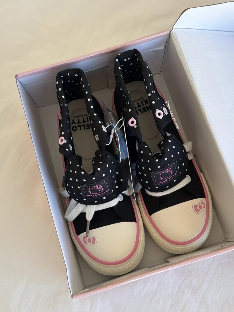 Foldable Hightop Canvas Lace-Up Women's Shoes