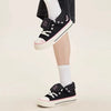 Foldable Hightop Canvas Lace-Up Women's Shoes
