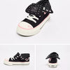 Foldable Hightop Canvas Lace-Up Women's Shoes