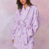 LoveShackFancy Indie Cotton Bath Robe – Purple Floral