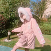 Cute Bunny Fur Hooded Winter Coat