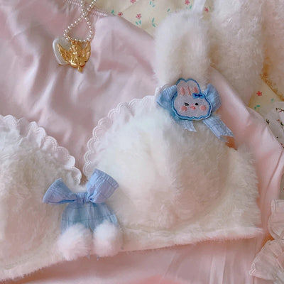 Kawaii Plush Bra Paties Set