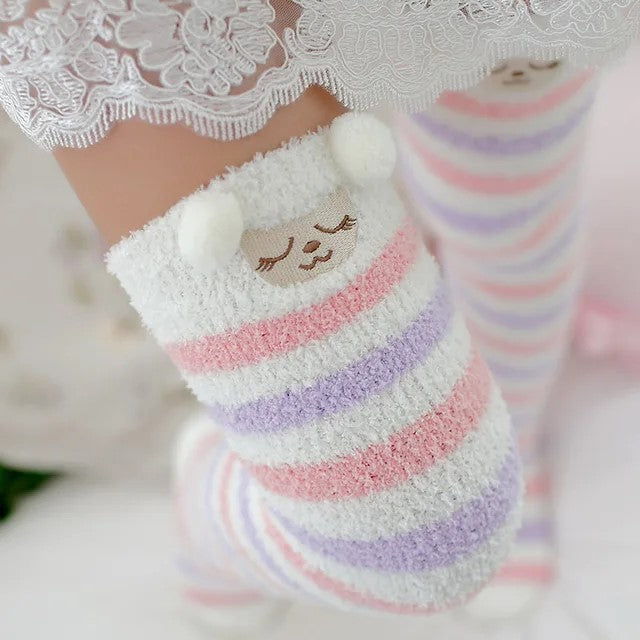 Cute Sheep Plush Soft Sock