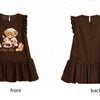 Kawaii Baking Bear Polka Dot Ruffle Sleeveless Dress
