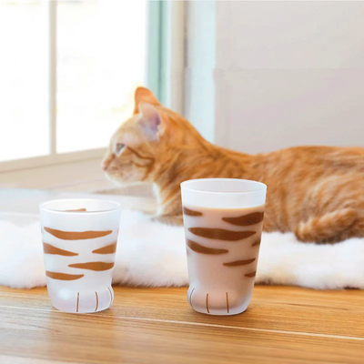 Kawaii Catpaw Glass Water Cups