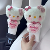 Kawaii Kitty Seat Belt Protector Black