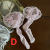 Kawaii Lace Stockings with Bear Garter – White & Black