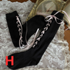 Kawaii Lace Stockings with Bear Garter – White & Black