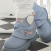 Kawaii Winter Denim Bow Boots