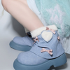 Kawaii Winter Denim Bow Boots