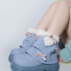 Kawaii Winter Denim Bow Boots