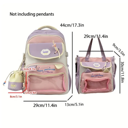 Kawaii 2-in-1 Bag Set – Backpack + Shoulder Bag