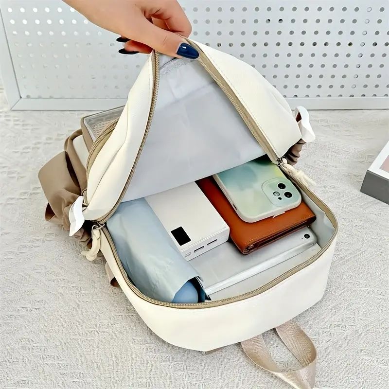 Kawaii Cat Backpack with Plush Display Pocket