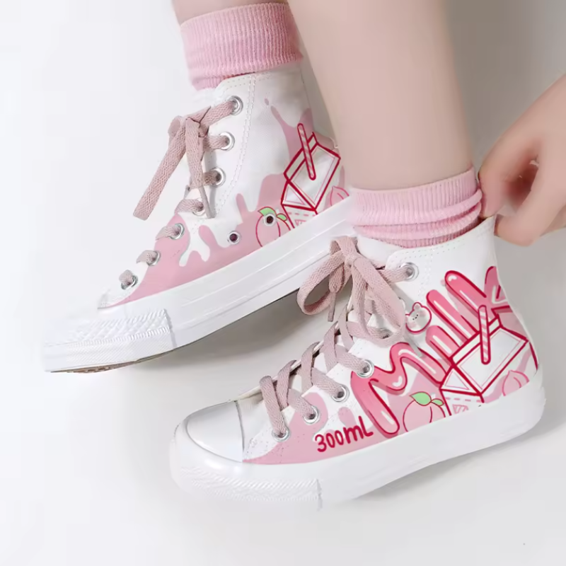 Kawaii Chocolate Canvas Sneakers
