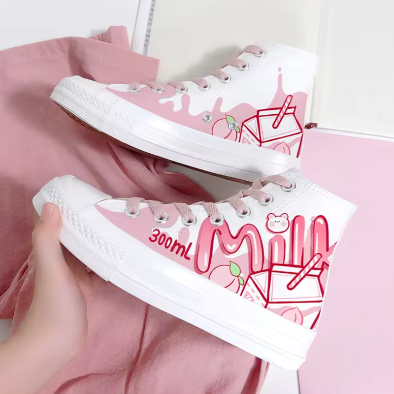 Kawaii Chocolate Canvas Sneakers