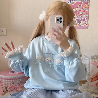 Kawaii Cinnamoroll Embroidered Sweatshirt