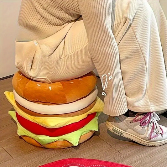 Kawaii Hamburger Storage Basket with Lid