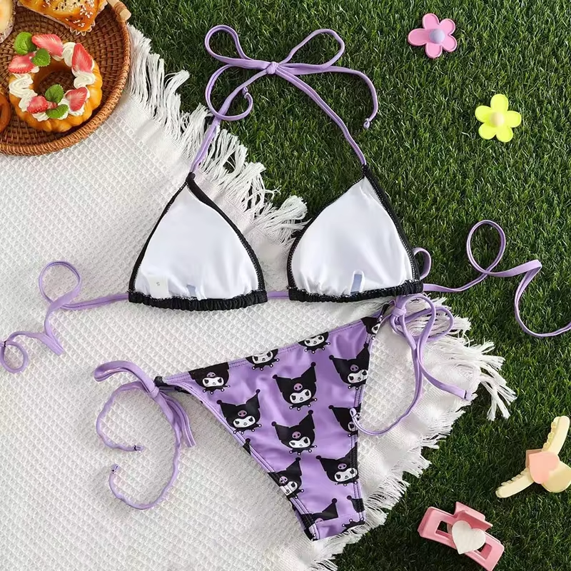 Kawaii Kuromi Bikini Set