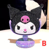 Kawaii Gothic Cat Makeup Mirror with Rhinestones