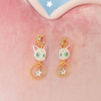 Kawaii Luna and Artemis earrings