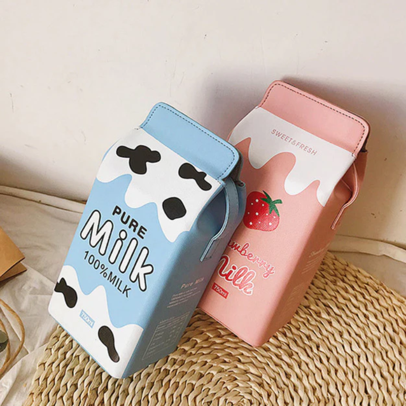 Kawaii Milk Fruits Shoulder Bag