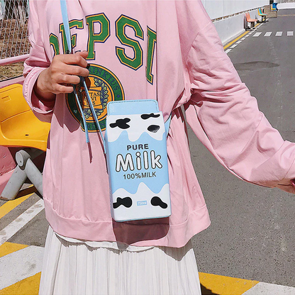 Kawaii Milk Fruits Shoulder Bag