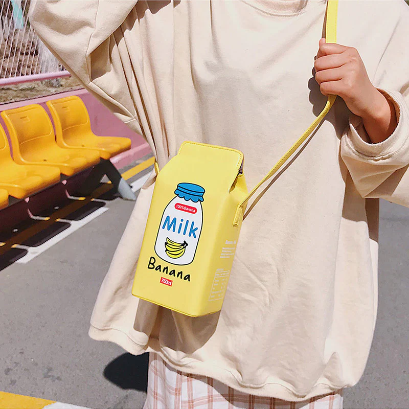 Kawaii Milk Fruits Shoulder Bag