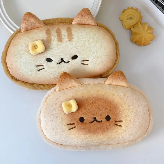 Kawaii Plush Cat Pencil Case – Large Capacity Stationery Organizer