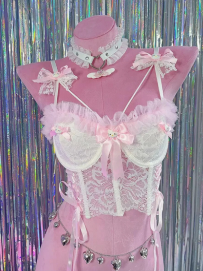 Kitty Lace Bow Top