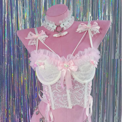 Kitty Lace Bow Top