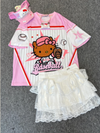 Kitty Baseball Jersey Shirt in pink, featuring a sporty and cute design with playful kitty details for a fun and casual look.