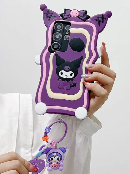 Kuromi Phone Case With Pendant For Samsung