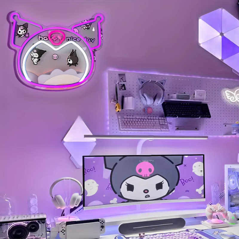 Kuromi Neon LED Light Mirror