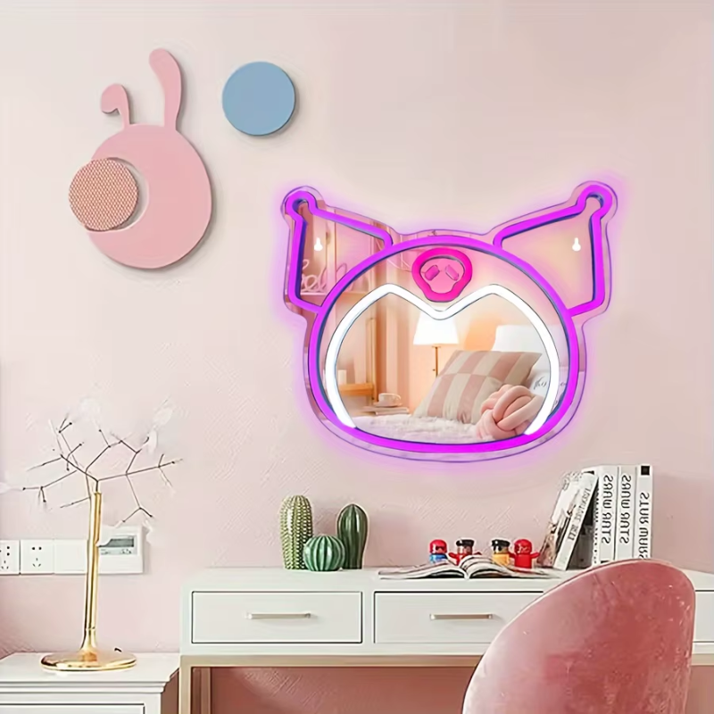 Kuromi Neon LED Light Mirror