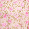 Cream & Pink Floral Tulle Micro Mini Dress