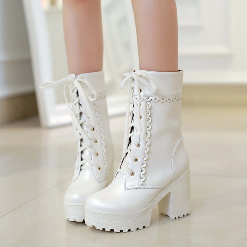 Lace High Heel Boots – Sweet Lolita Style