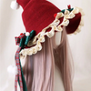 Lace Bow Christmas Hat